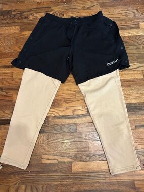 Puma Black Shorts with Tan Attached Leggings